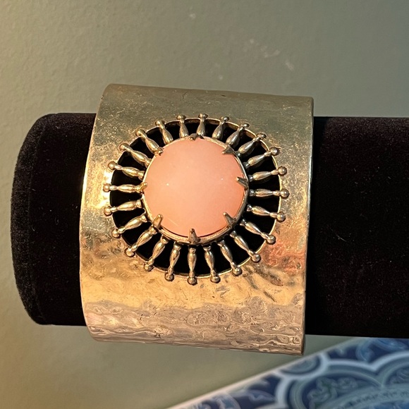 Lucky Brand Jewelry - Gorgeous Lucky Brand Cuff Bracelet with Pink Stone (Sunburst design)